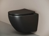 Ceramica Nova Metropol CN4002MB Подвесной унитаз c ультра тонким сидением с функцией плавного закрытия, цвет: чёрный