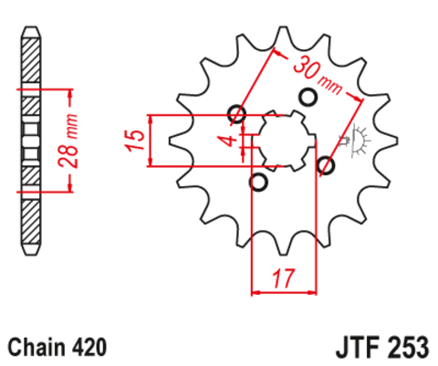 Звезда ведущая JTF253 16