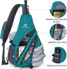 Картинка рюкзак однолямочный Nevo Rhino 9070 Emerald Green - 3