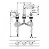 Hansgrohe Metropol 32514000 Смеситель для раковины двухвентильный на 3 отверстия с донным клапаном