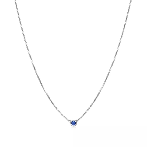 Подвеска из платины с синим сапфиром, Tiffany 💠 Yard - В наличии