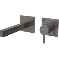 BelBagno DEL2.0-BLVM-GM-W0 Смеситель для раковины встраиваемый с внутренней частью, без донного клапана, оружейная сталь фото