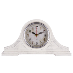 Часы настольные РУБИН 1834-005  корпус белый с серебром 35*18 см "Классика "