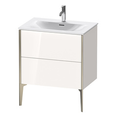 Duravit XViu XV43010B122 Тумба подвесная 591x710x480мм, для раковины #234473, 2 ящика, цвет: белый глянцевый/champagne matt фото