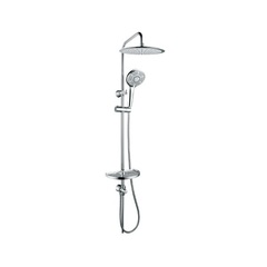 Lemark LM8802C Душевой гарнитур без смесителя c верхней лейкой ?30см и 5-ти режимной лейкой для душа ?12см, регулируемая высота 0,8м~1,25м, хром фото