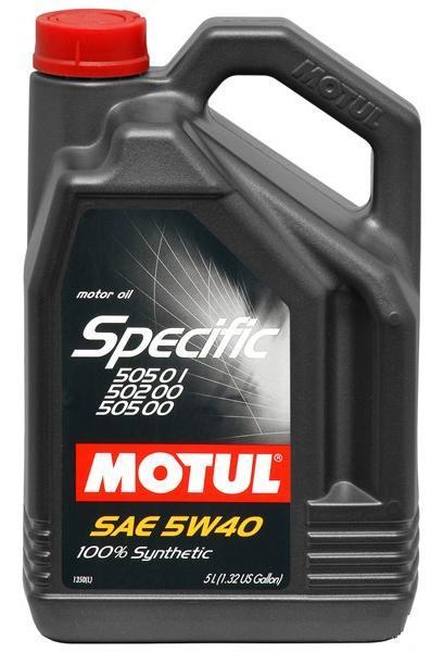 Моторное масло Motul Specific 502 00 505 00 505 01 5W40 синтетическое 5л