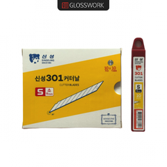 GlossWork Сменные металлические лезвия для ножа, угол заточки 30 гр, длина 86 мм. 10 штук