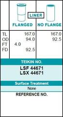 Гильза блока цилиндров TEIKIN LSX44671 (4шт/упак) не хонингованная