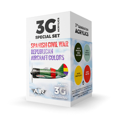 Набор красок AK interactive Spanish Civil War Republican Aircraft Colors 3G, 4 краски
