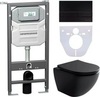 Ceramica Nova CN4002MB_1002M_1000 Комплект: Подвесной унитаз + Шумоизоляционная панель для инсталляции + Система инсталляции для унитазов с кнопкой смыва