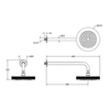 Gessi Inciso 58185#149 Верхний душ с кронштейно, finox