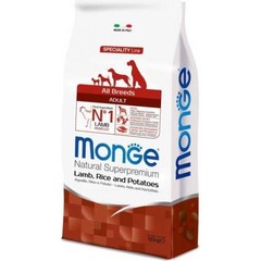 Сухой корм Monge Dog Speciality Line Monoprotein – Ягненок с рисом и картофелем 15 кг