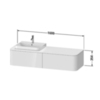Duravit Happy D.2 Plus HP4944R9292 Тумба подвесная 354x1600x550мм 2 ящика, DX, цвет: stone grey satin matt