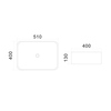 Am.Pm C8FC0X051GWRE Universal накладная раковина без базы под смес. 51 см. прямоугольник. бел глянц