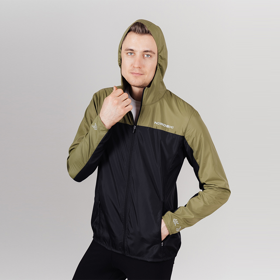 Nordski Rain ветровка беговая мужская olive-black - 4