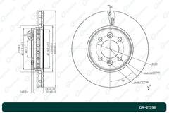 Диск тормозной вентилируемый G-brake  GR-21596