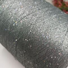 Sequin Lurex люрекс с пайеткой 3000м/100гр 008 Свинцовый, пайетка галографическая