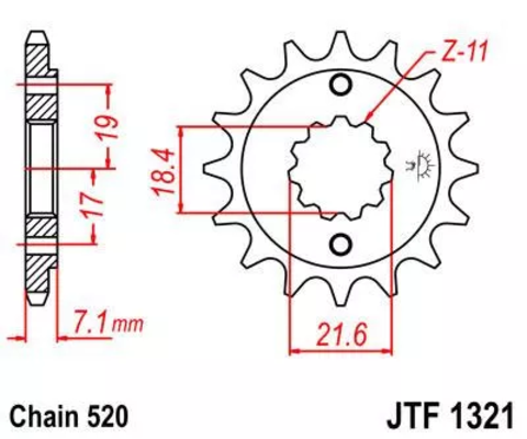 Звезда ведущая JTF1321 14RB