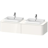 Duravit Happy D.2 Plus HP4946B2222 Тумба подвесная 354x1600x550мм 2 ящика, DX, цвет: белый глянцевый