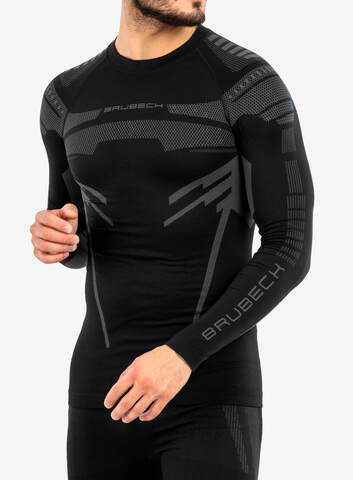 Мужской комплект термобелья Brubeck Dry black-graphite