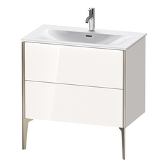 Duravit XViu XV43020B122 Тумба подвесная 591x810x480мм, для раковины #234483, 2 ящика, цвет: белый глянцевый/champagne matt фото