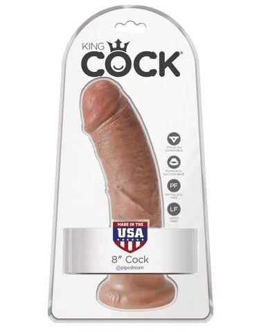 Фаллоимитатор на присоске загорелый King Cock 8