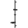 Lemark LM8103BL Стойка душевая 68,5 см с круглой мыльницей, чёрный, блистер