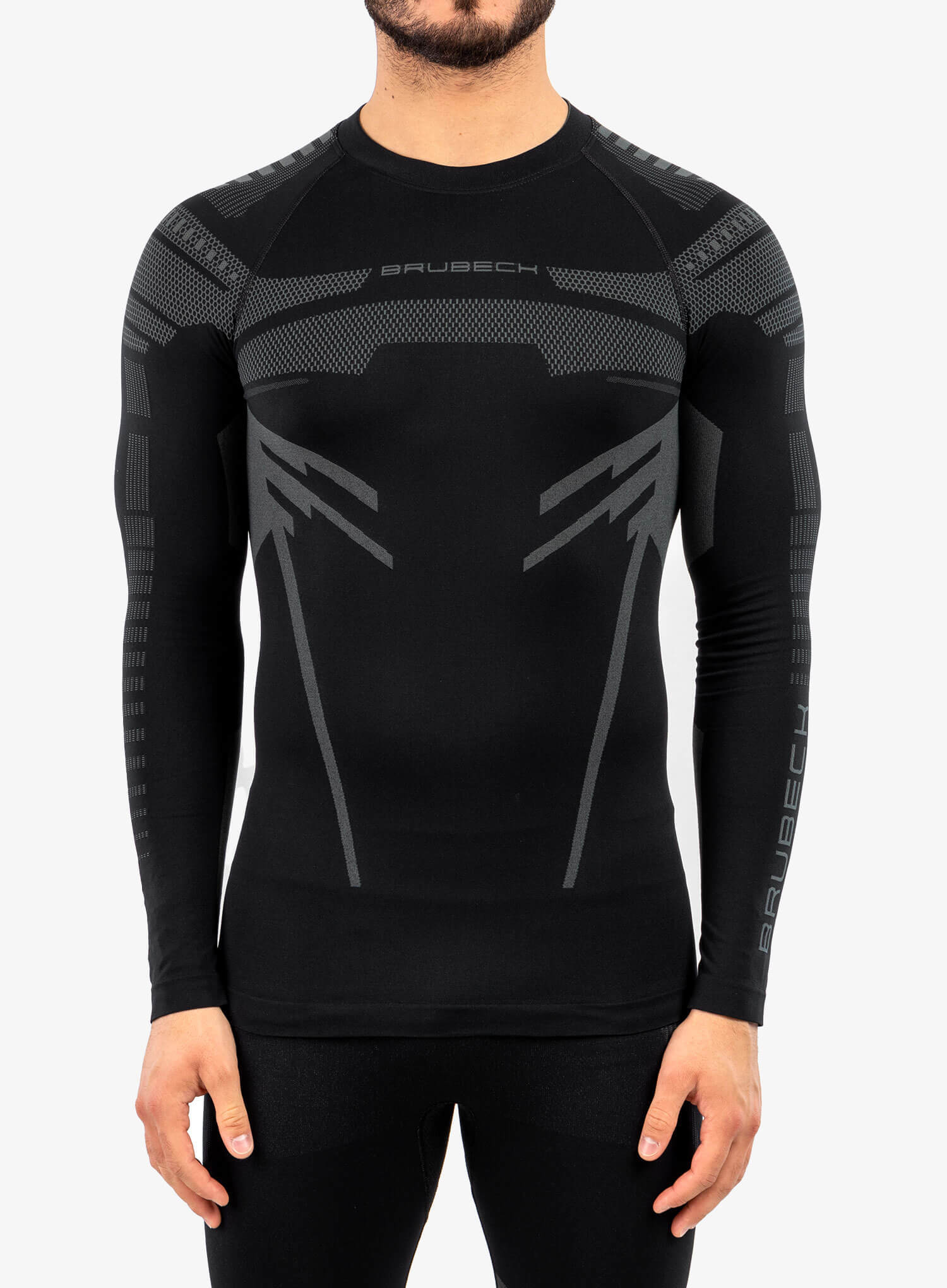 Мужской комплект термобелья Brubeck Dry black-graphite - 2