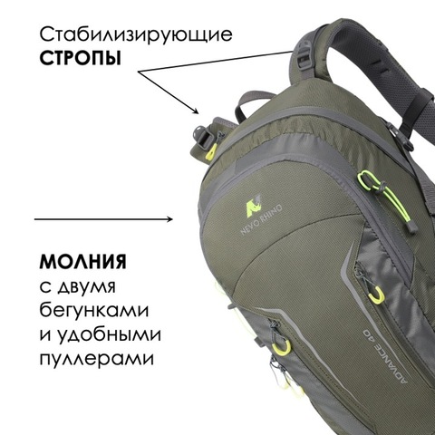 Картинка рюкзак туристический Nevo Rhino 9033-nw Army - 5