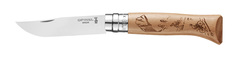 Фото Нож Opinel №8 Alpine adventures, нержавеющая сталь, рукоять дуб, гравировка горный велосипед
