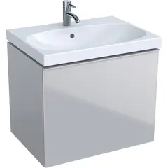 Geberit Acanto 500.610.JL.2 Тумба под раковину, 64x53.5x47.5см, песчаный глянец / матовый песочно-серый, песчаный глянец / глянцевое стекло фото