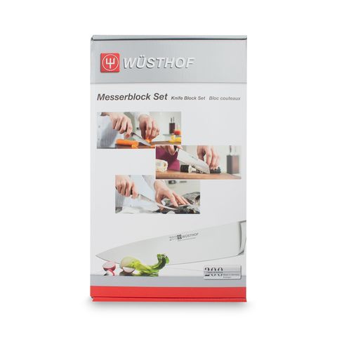 Набор из 6 кухонных ножей, вилки для мяса, ножниц, мусата и подставки WUSTHOF Classic (Золинген) арт. 9843