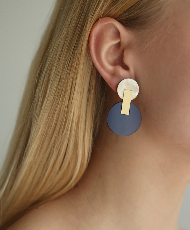 Серьги Celeste Earrings Navy