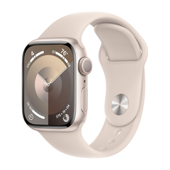 Умные часы Apple Watch Series 9 GPS, 41mm, Aluminium Case with Sport Band M/L, Starlight (Сияющая звезда)