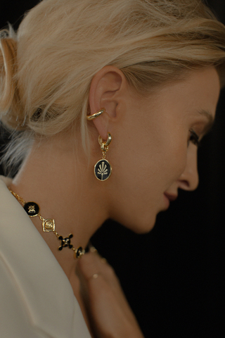 Кафф Классик, серебро 925, позолота 18k — дополнительный ракурс