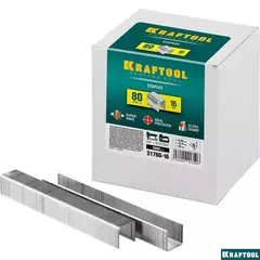 KRAFTOOL скобы тип 80 (BeA/Prebena A/Senco AT), 16 мм, калибр 21GA. 5000 шт (31780-16)