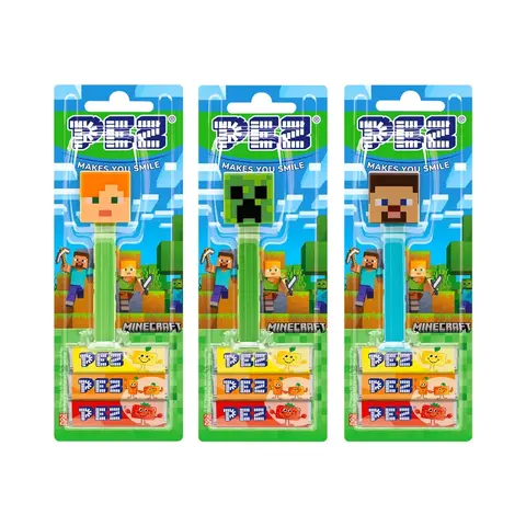 Карамель леденцовая PEZ Minecraft, 17 г (Венгрия)
