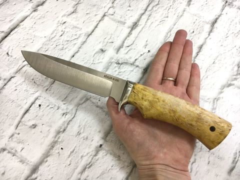 Нож Турист, сталь М390, рукоять стабилизированная карельская береза