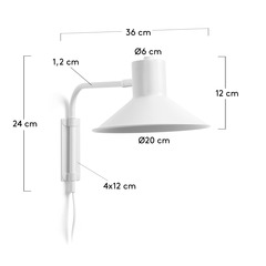 PLASS Настенный светильник металлический белый AA2386R05