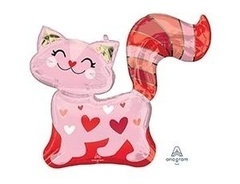Шар "Кошечка с сердечками"