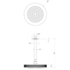 Gessi Inciso 58186#149 Верхний душ с кронштейном, finox