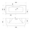 BelBagno BB110-180-76 Отдельностоящая акриловая ванна в комплекте с щелевым переливом и сливом, цвет: белый