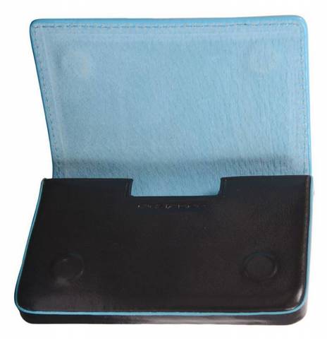 Чехол для визитных карт Piquadro Blue Square, чёрный, кожа натуральная (PP1263B2/N)