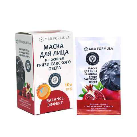 МДП Маски для лица на основе грязи Сакского озера BALANCE-ЭФФЕКТ (саше пакет 30г)