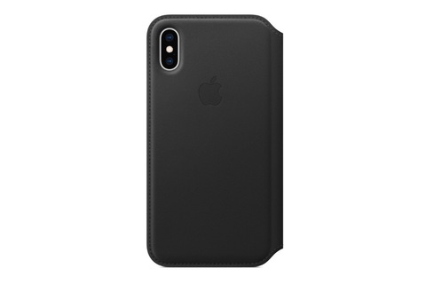 Кожаный чехол Leather Folio для iPhone XS, Black (MRWW2ZM/A)
