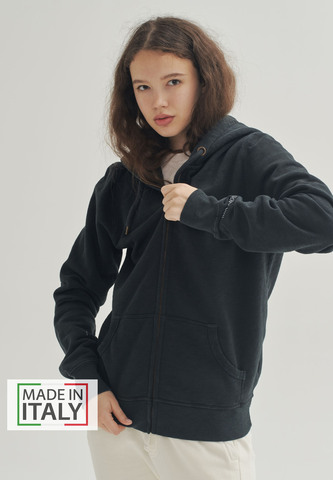 Худи на молнии Bowery NYC Vintage Black