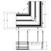 Gessi Binario 61052#299 Профиль угловой 740х740 мм., для 5 модулей, установка Shift-Fix, цвет Black XL