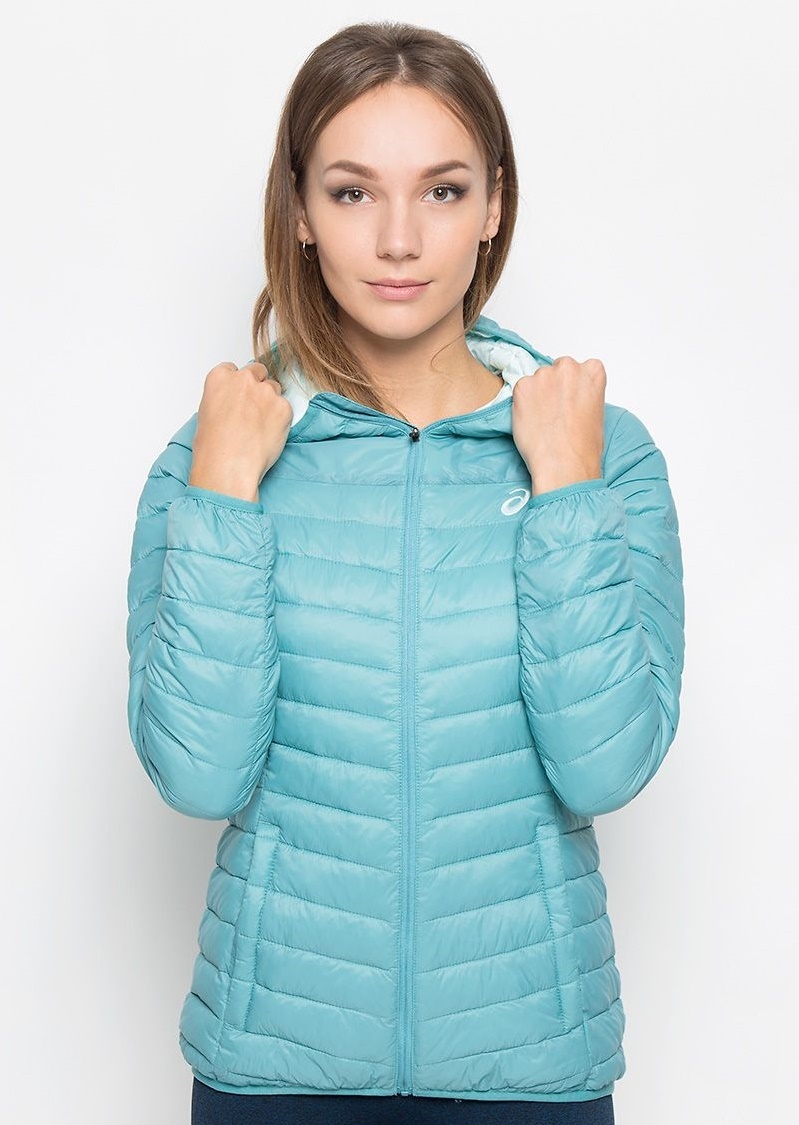 ASICS PADDED JACKET женская утепленная куртка бирюзовая
