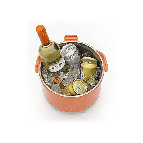 Термокастрюля Thermos Shuttle Chef RPE-3000 CA  3 л, оранжевый/серебристый (451323)