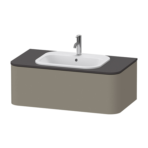Duravit Happy D.2 Plus HP495109292 Тумба подвесная 354x1000x550мм 1 ящик, цвет: stone grey satin matt
